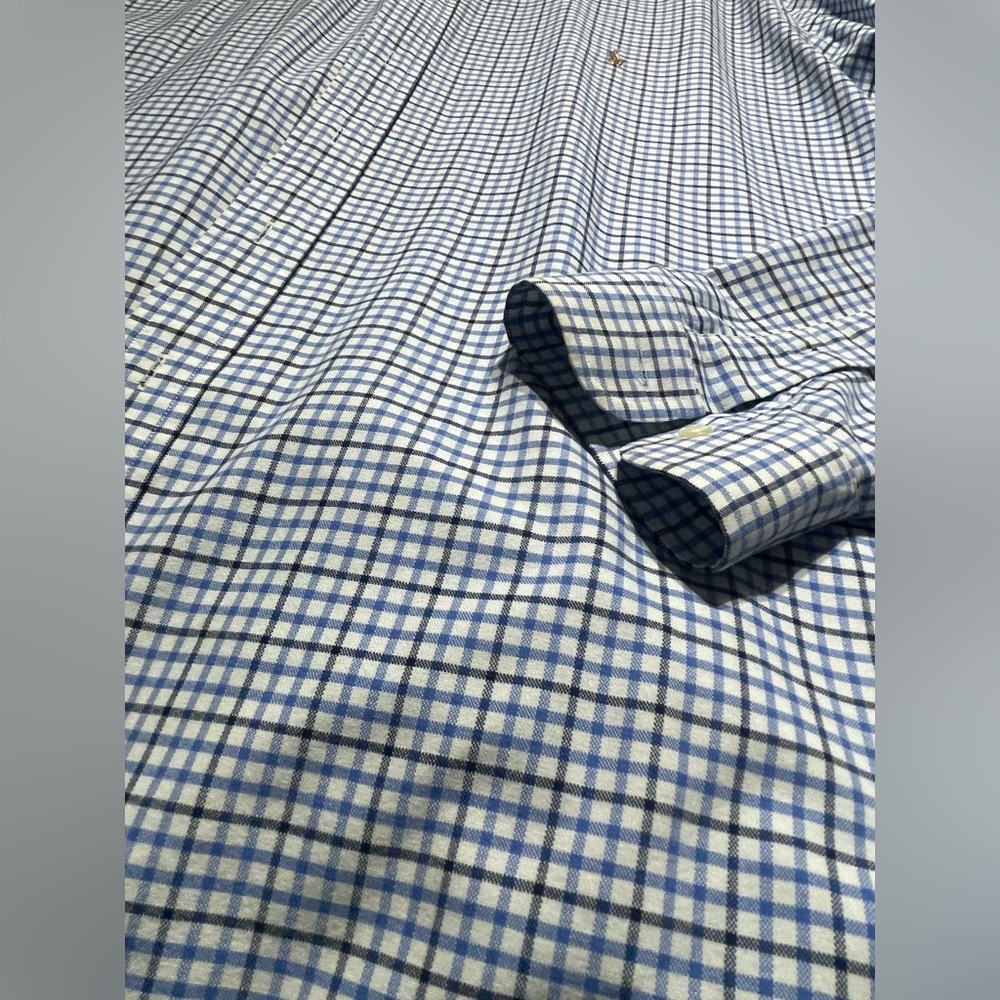 Ralph Lauren Blue Label Blue Checkered Men's Shirt Size 2XLT - Picture 3 of 6